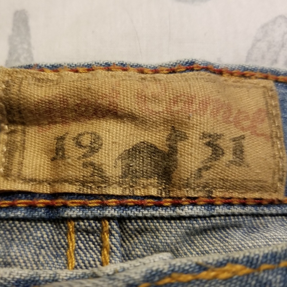 Red camel smooth jeans.  38x32